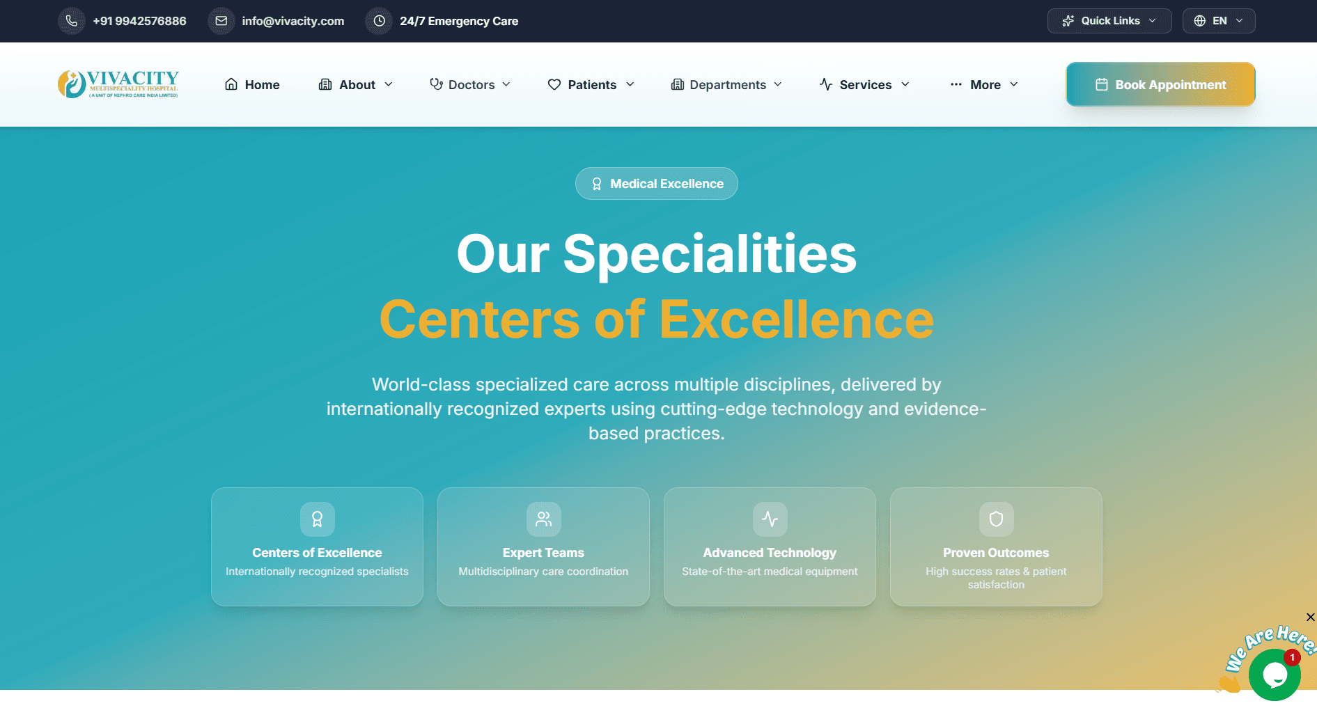 Vivacity Hospital — Patient-Centric Care Platform